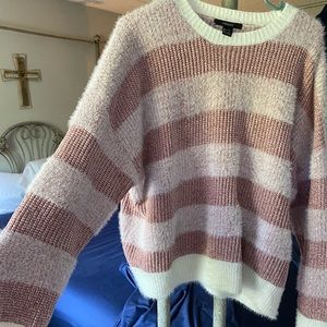 Forever 21 women’s fuzzy striped sweater